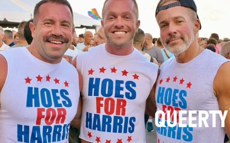 A group of gay guys’ support for Kamala Harris prompts criticism & praise