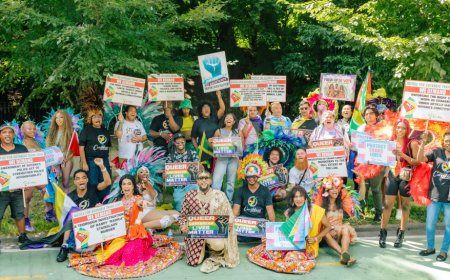 Queer Caribbean Liberation Collective marches on Eastern Park demanding justice for trans lives in the Caribbean