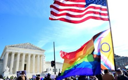 PHOTOS: LGBTQ advocates at the Supreme Court ahead of oral argument in US v. Skrmetti