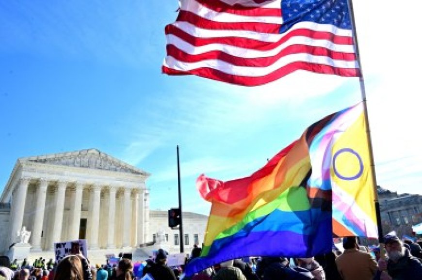 PHOTOS: LGBTQ advocates at the Supreme Court ahead of oral argument in US v. Skrmetti