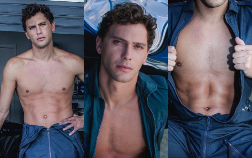 Cooper Koch is a shirtless mechanic in steamy new shoot, and fans are going feral