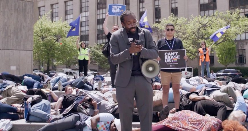 Activists Hold HHS Die-In Over Cuts To LGBTQ Health