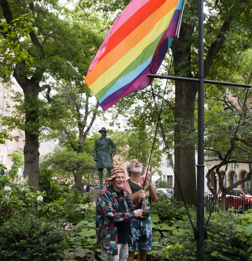 Rainbow Flags hoisted near Stonewall to mark Pride Month