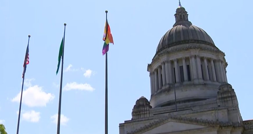 Dem WA Gov Raises Pride Flag Over State Capitol