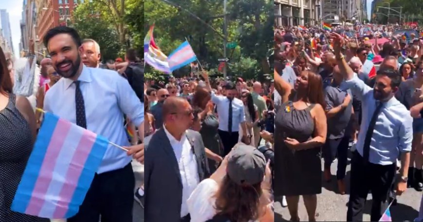 Zohran Mamdani Received With Wild Applause As He Marches In NYC Pride While Waving Trans Flag [VIDEO]