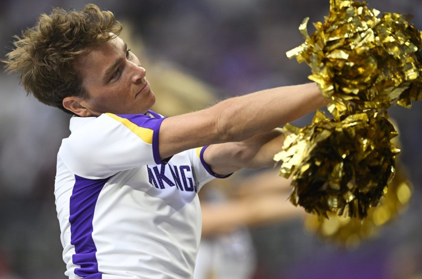 ‘Where I was meant to be.’ Vikings male cheerleader shares his dream as a boy.