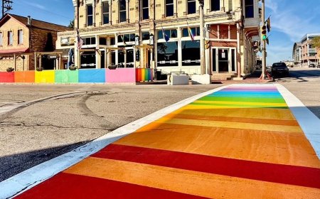 Wisconsin unveils a beautiful set of rainbow crosswalks as other states backtrack