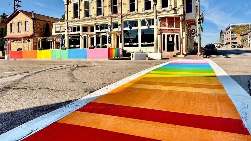 Wisconsin unveils a beautiful set of rainbow crosswalks as other states backtrack