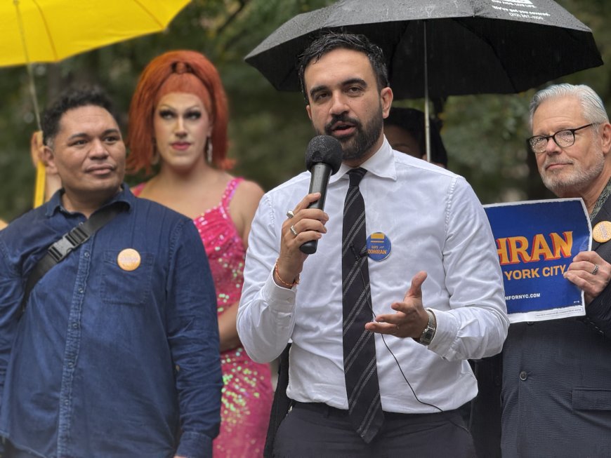 Hundreds join Gays for Zohran’s National Coming Out Day rally
