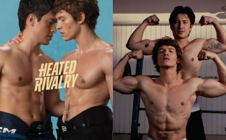 Fans go feral for Heated Rivalry’s Connor Storrie and Hudson Williams’ intimate photo spread