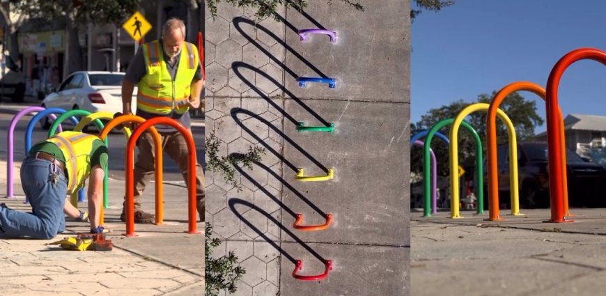 FL City Hits Back At Duffy With 11 Rainbow Bike Racks