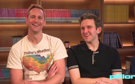 Alexander Skarsgård & Harry Melling Talk Kinky Gay Romance ‘Pillion’ & On-Screen Intimacy