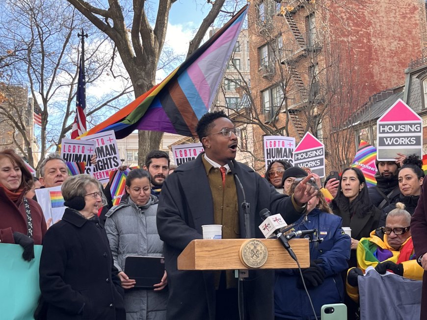 City and state lawmakers lead ‘Hands Off Our Flag’ rally at Stonewall National Monument
