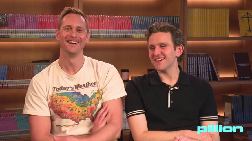 Alexander Skarsgård & Harry Melling Talk Kinky Gay Romance ‘Pillion’ & On-Screen Intimacy