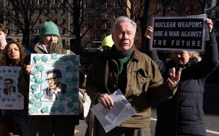 Activists protest nuclear weapons in honor of Bayard Rustin’s birthday