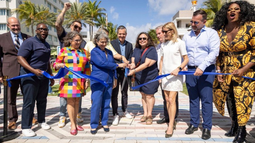 Miami Beach defiantly rebuilds its rainbow crosswalk after Florida officials tore it up