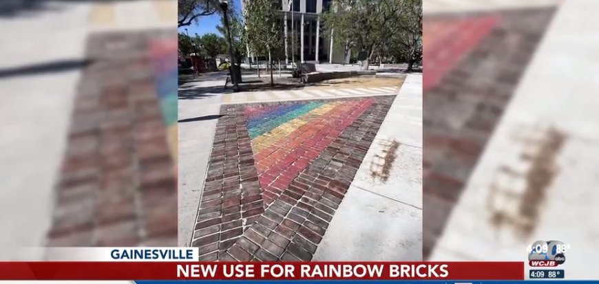 Gainesville Reinstalls Crosswalk Bricks At City Hall Plaza