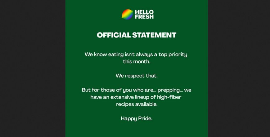 HelloFresh Gets Cheeky With Pride Month Message