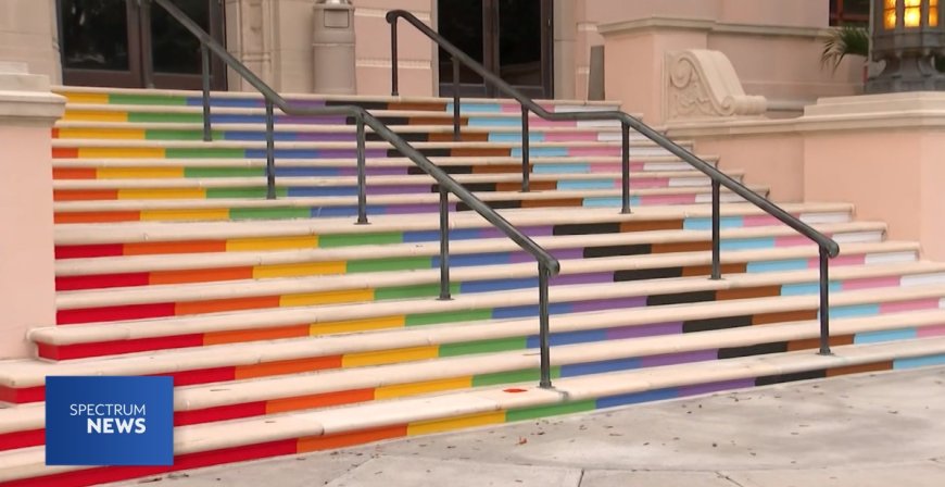 St. Pete Defies DeSantis With City Hall Rainbow Steps