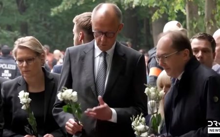 German Chancellor Lays Flowers At Pride Memorial