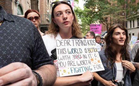 Trans rights activists protest at Mount Sinai after hospital ends gender-affirming care for youth